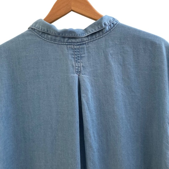 Hester & Orchard Chambray Sleeveless Button Front Top Women’s Large - Picture 5 of 10